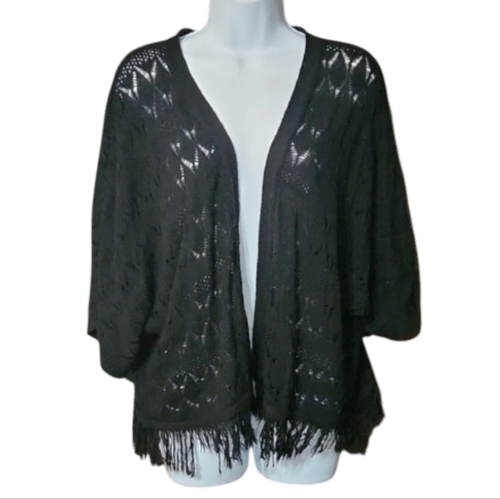 Notations Black Knit Shrug  Cardigan